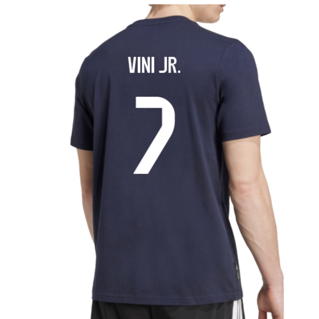 Popular 2025-2026 Real Madrid Seasonal Graphic Tee (Legend Ink) (Vini Jr