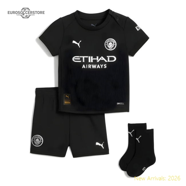 Official Professional 2025-2026 Man City Away Baby Jersey