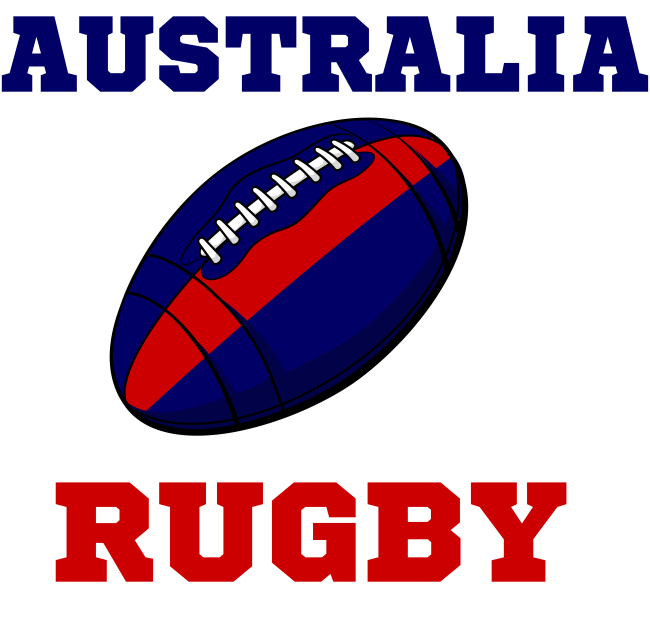 Australia Rugby Ball T-Shirt (Yellow) - Ladies