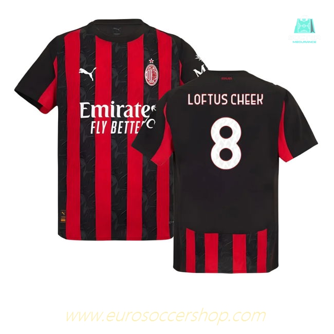 2025-2026 AC Milan Authentic Home Shirt (Loftus Cheek 8)