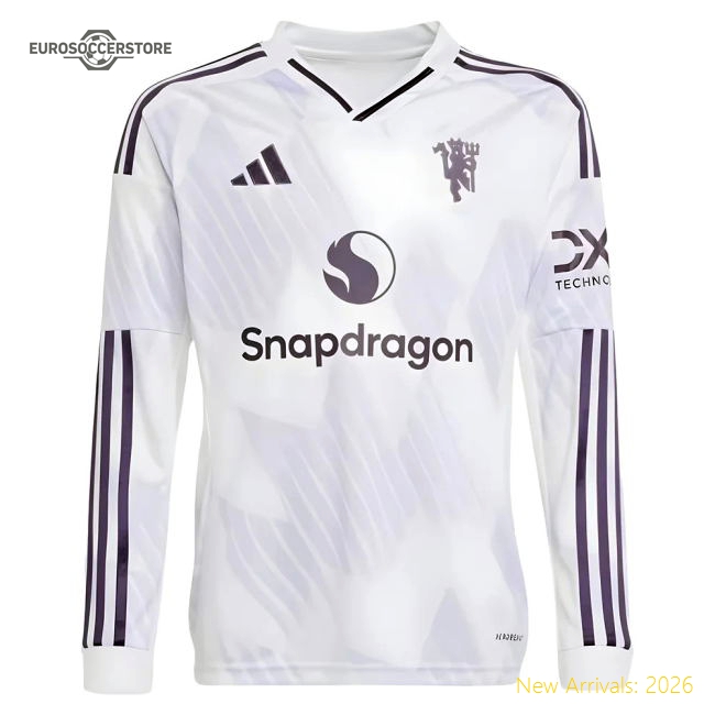 2025-2026 Man Utd Long Sleeve Away Shirt (Kids)