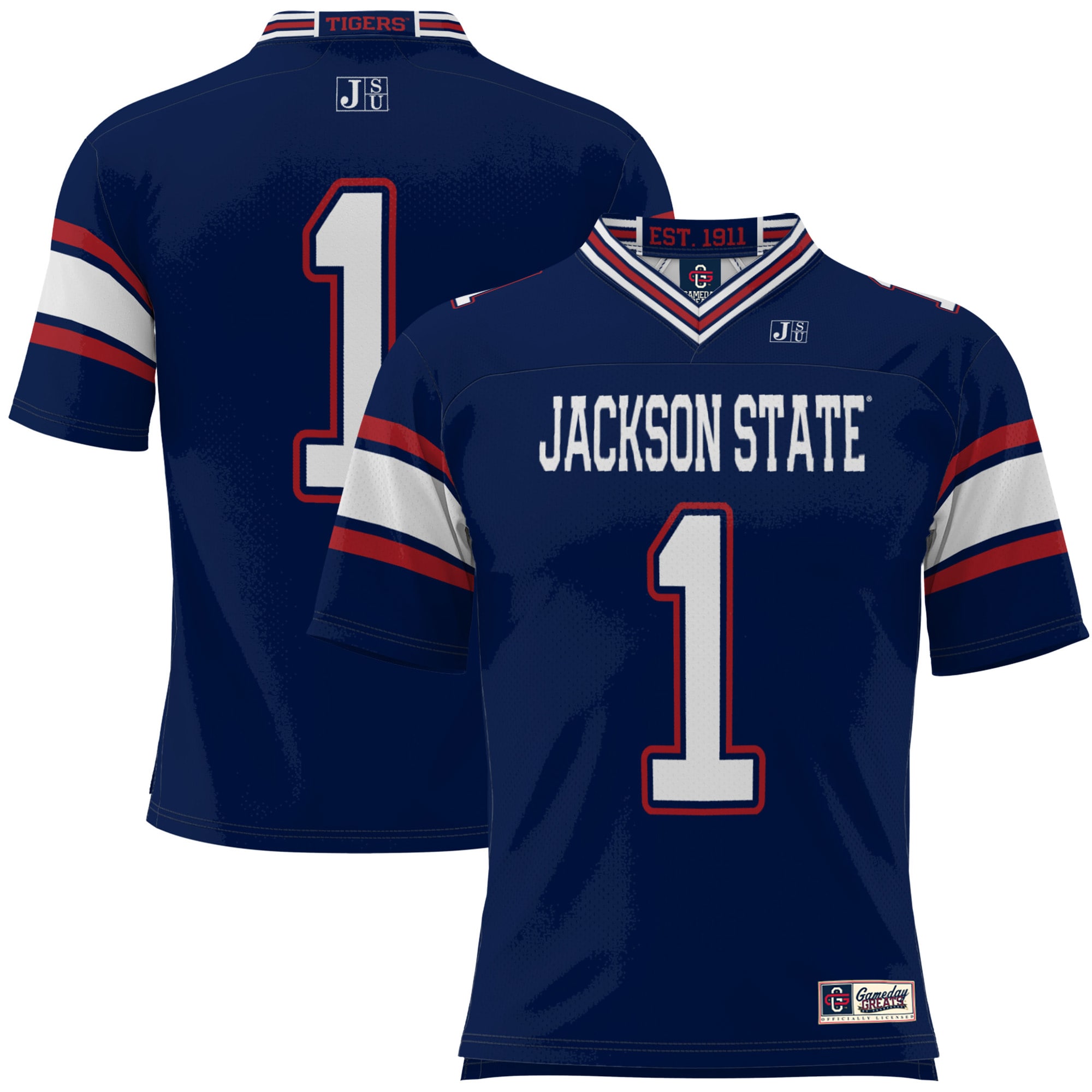 #1 Jackson State Tigers GameDay Greats Youth 2026 Season Football Jersey - Navy