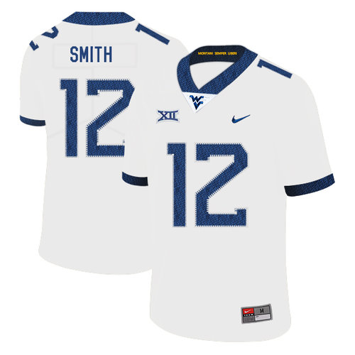 Men's None Geno Smith #12 durabl White 2024 premium Jersey embroidered