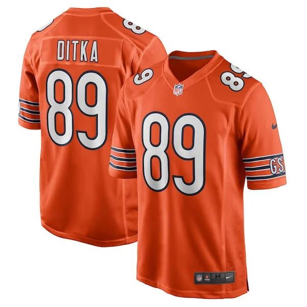 None Mike Ditka  Jersey - Orange | NFL Player Jersey | NFL Football