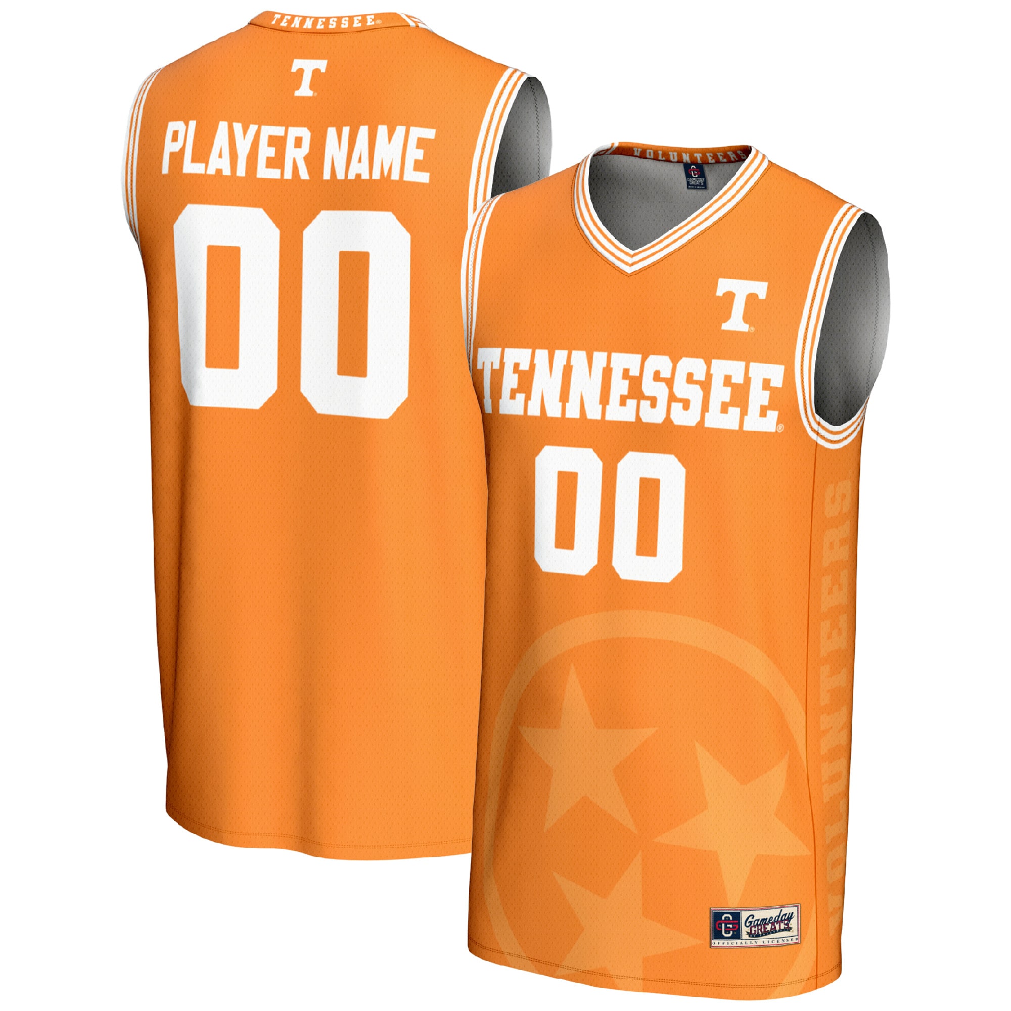 [NJP] Tennessee Lady Vols GameDay Greats Unisex NIL Pick-A-Player Women's Basketball Lightweight Icon Print Jersey - Tennessee Orange