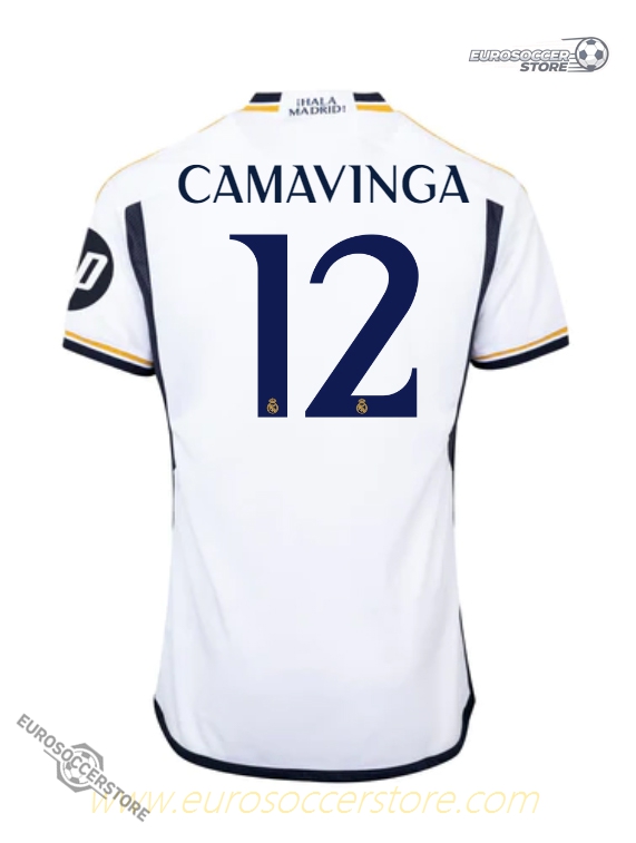 Real Madrid's Camavinga 12 Home Jersey for the 23-24 Season