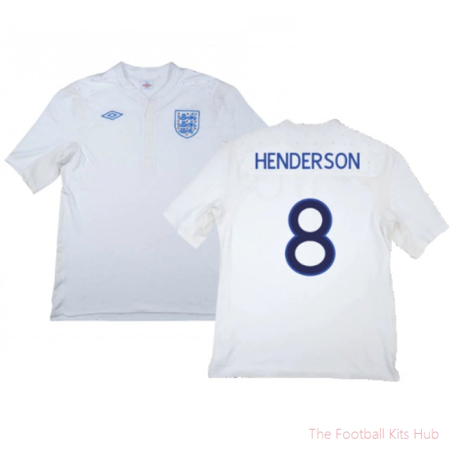 England 2011-12 Home Shirt (XXL) (Good) (HENDERSON 8)