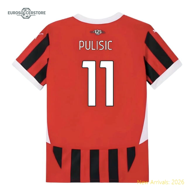 Non-toxic Kids Football Team Pulisic Jersey 2024-2025 Soft-touch
