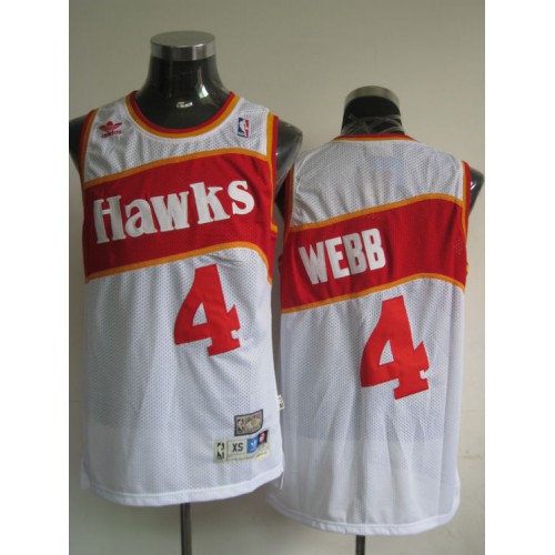 White ATL Atlanta Hawks #4 Classic Jersey Basketball Jersey Quality