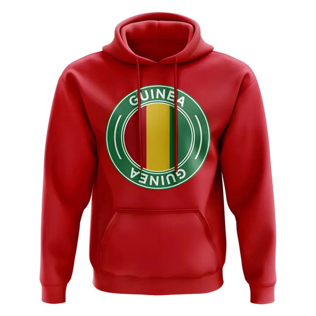 Fan-Favorite World-Class Guinea Football Badge Hoodie (Red)