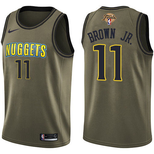 Nuggets #11 Bruce Brown Top-Grade 2023 Finals NBA Jersey - Brown