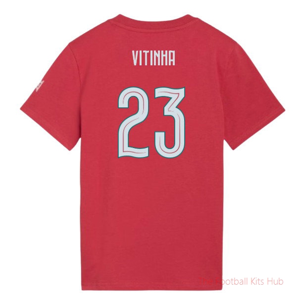 2026-2027 Portugal FtblCulture Tee (Red) - Kids (Vitinha 23)