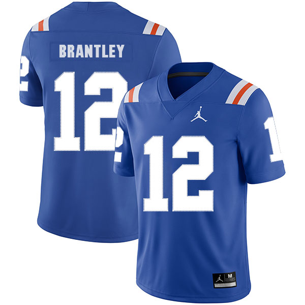 Men's None Blue 2024 replica John Brantley #12 stitched Jersey