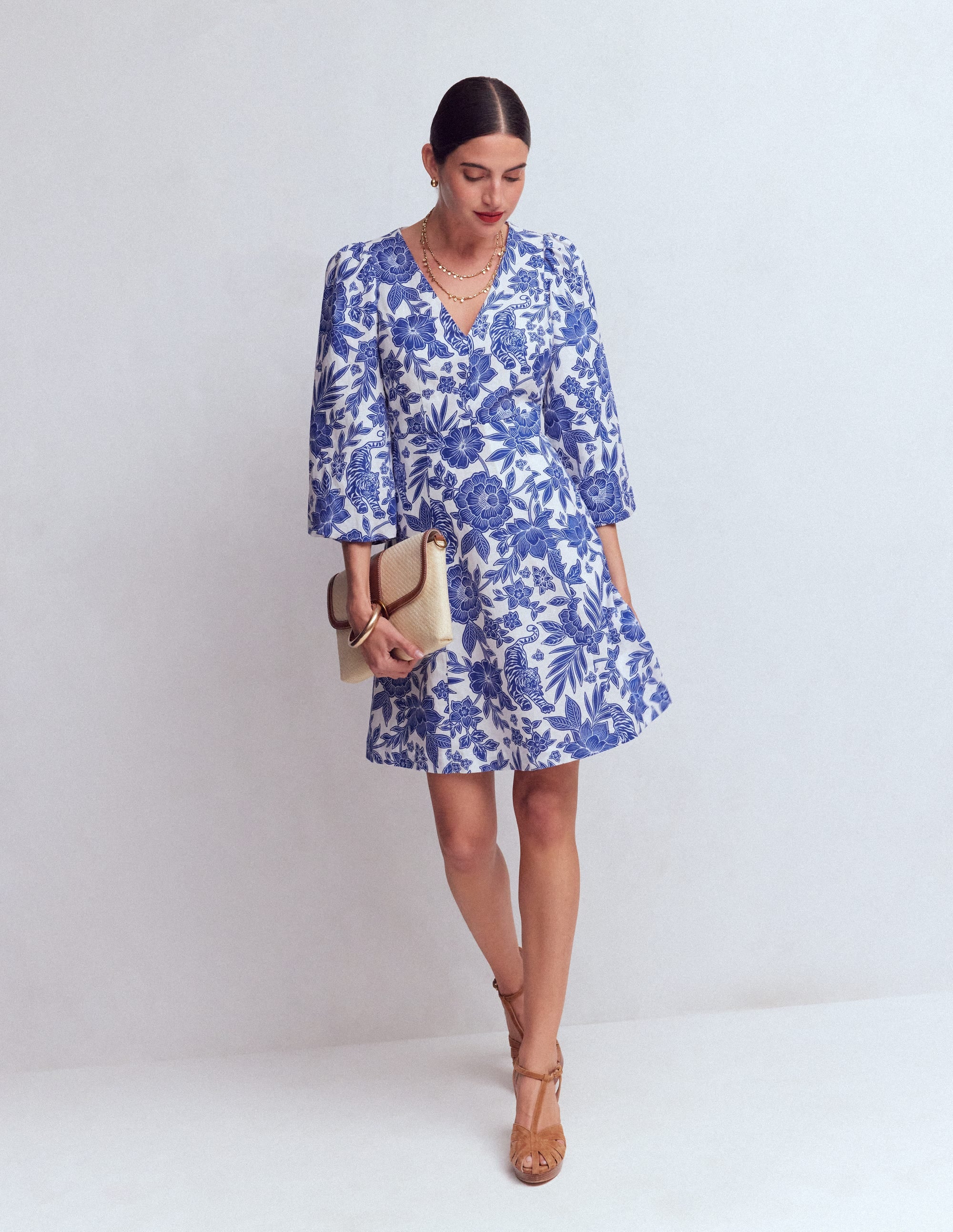Marla Linen Blend Short Dress