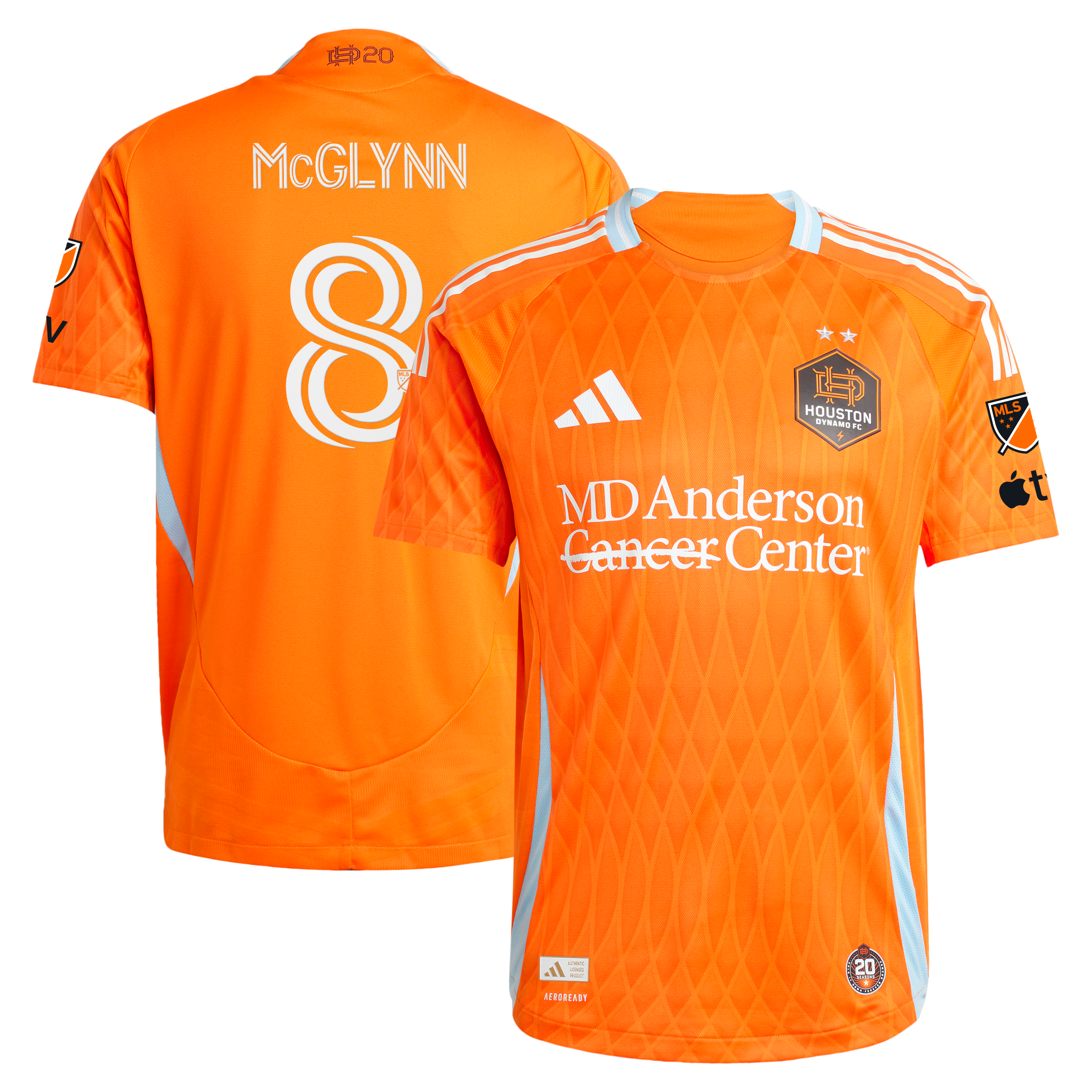 [SJH] Jack McGlynn Houston Dynamo FC 2025 Season 20 On-Field Authentic Jersey - Orange