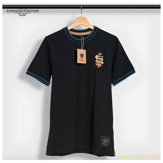 Professional-Grade Inter Il Serpente Black Away Retro Football Shirt