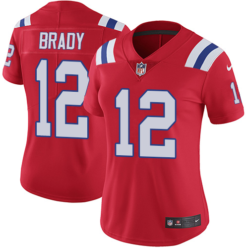 Authentic NFL s New England Patriots #12 Tom Brady Red Limited Jersey