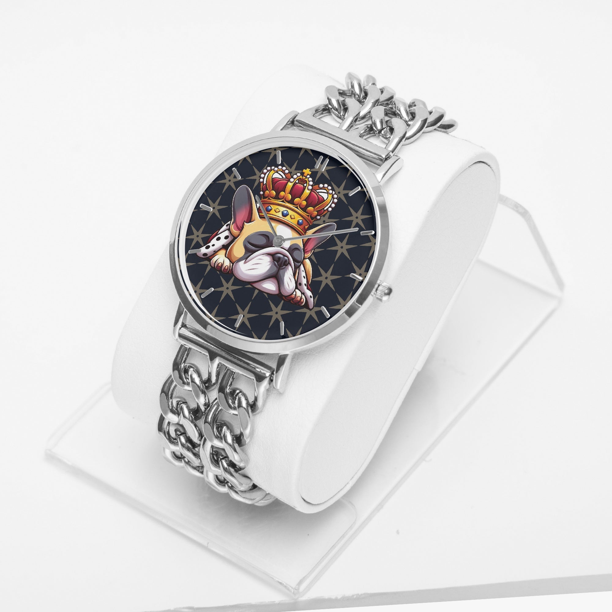 Louis - Chic Hollow Strap Watch for Frenchie Lovers