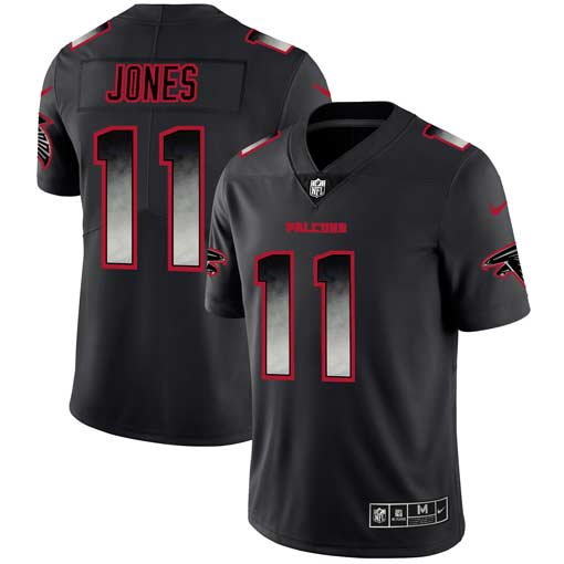 NFL Atlanta Falcons #11 Julio Jones Black Smoke Jersey - High Quality