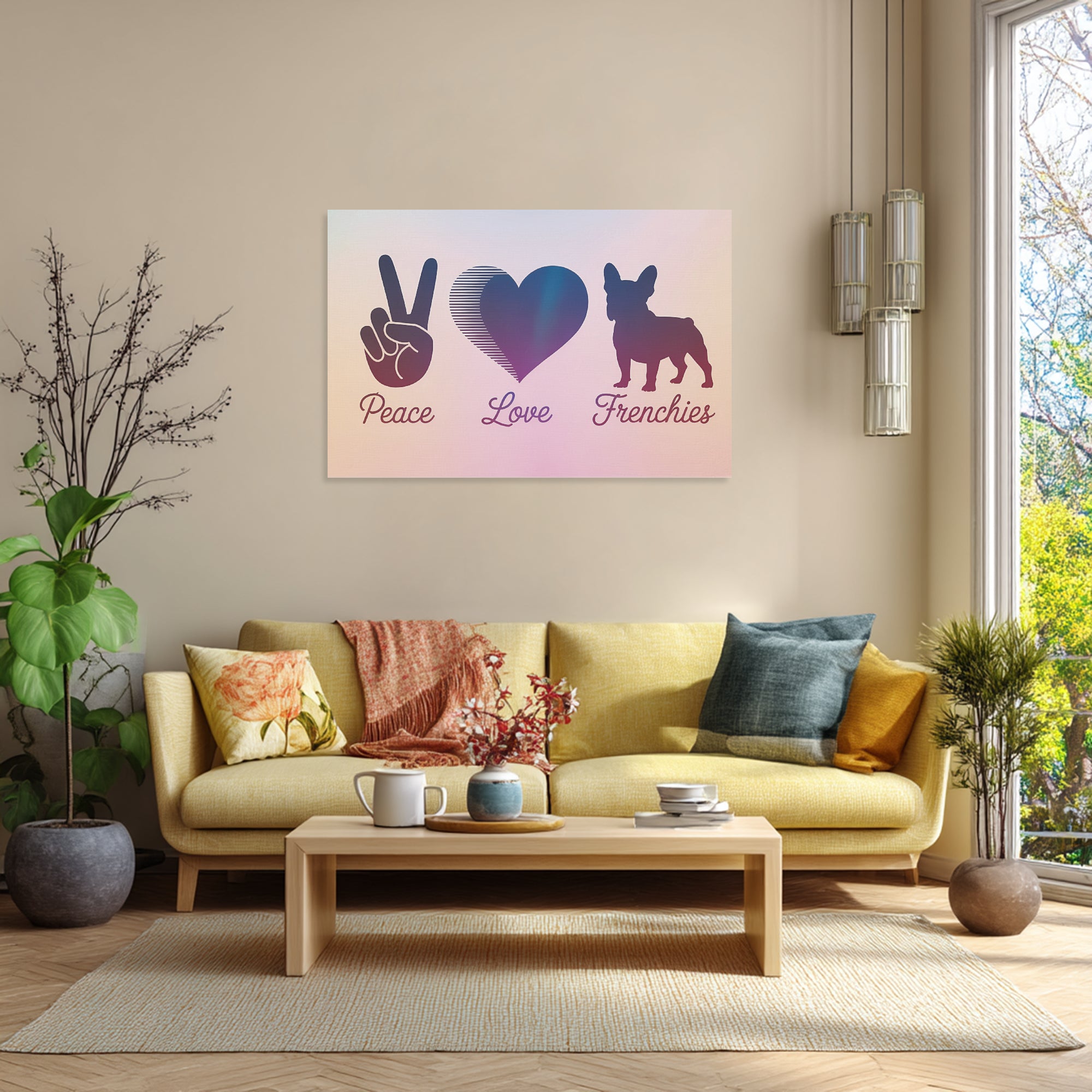 Myrtle - Adorable Frenchie canvas Wall Art