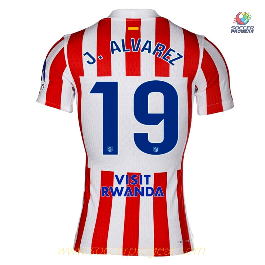 Atletico Madrid Home Children Soccer Uniform Football Jersey 2025/26 Collection Alvarez
