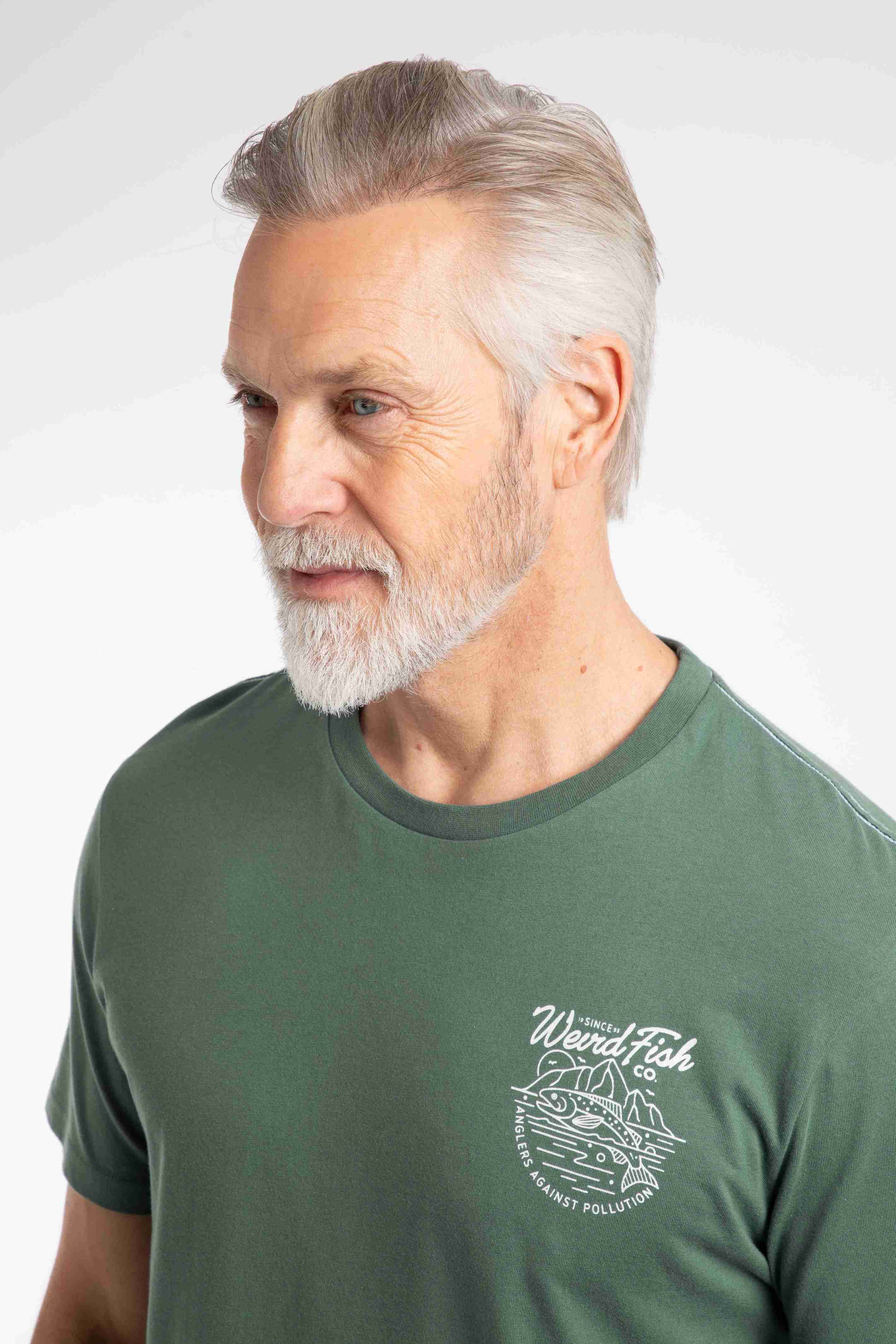 Angling Back Print Angling Trust Graphic T-Shirt Dusky Green