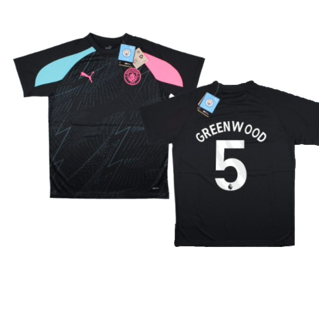 2023-20 Man City Home Shirt with Greenwood 5 M S Kids