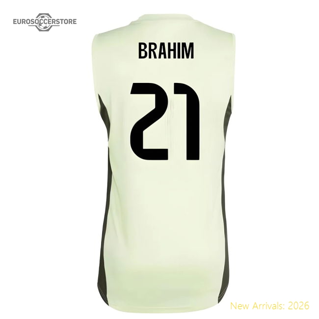 Popular 2025-2026 Real Madrid Sleeveless Training Jersey (Almost Lime) (Brahim