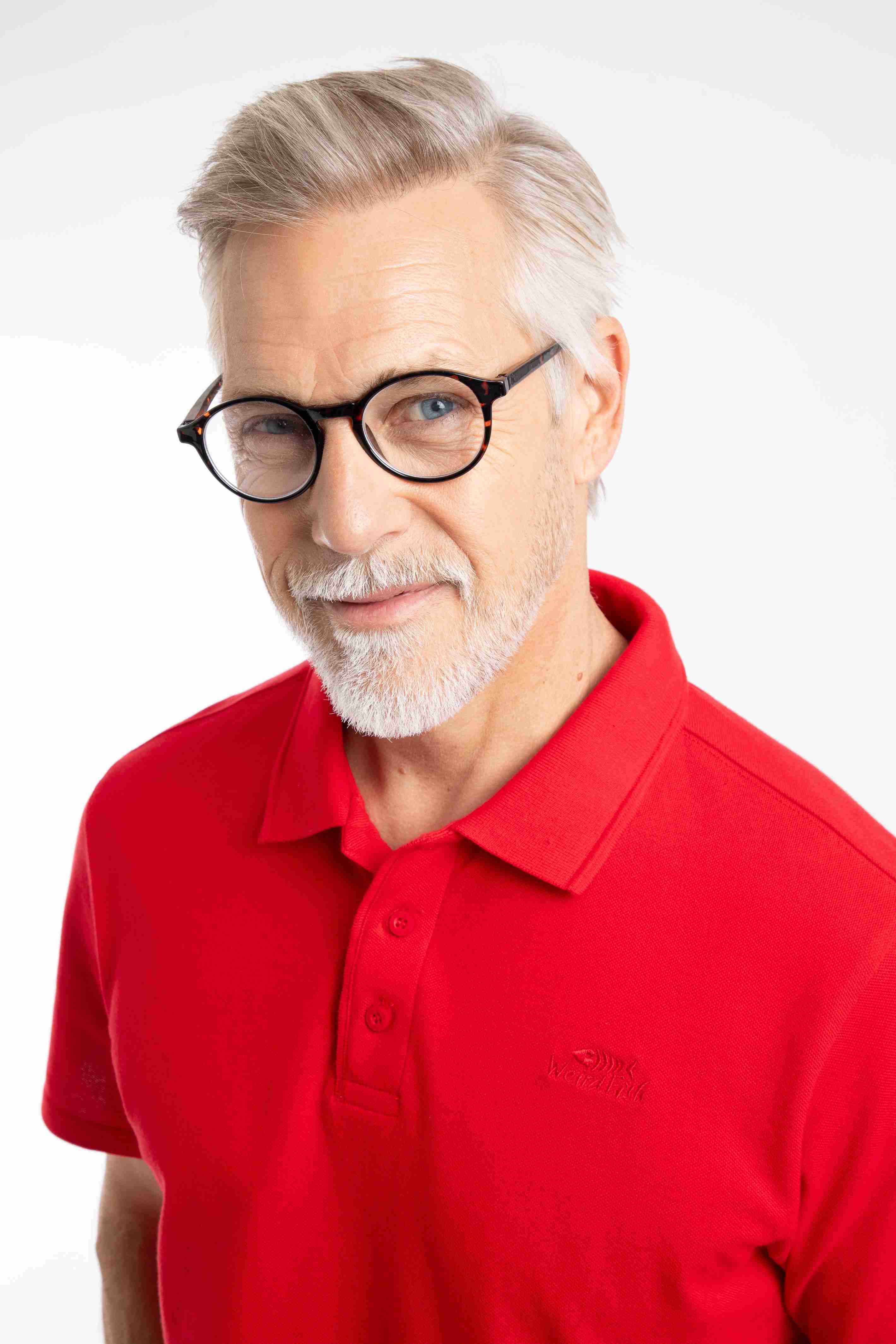 Giles Pique Polo Shirt Barberry Red Marl