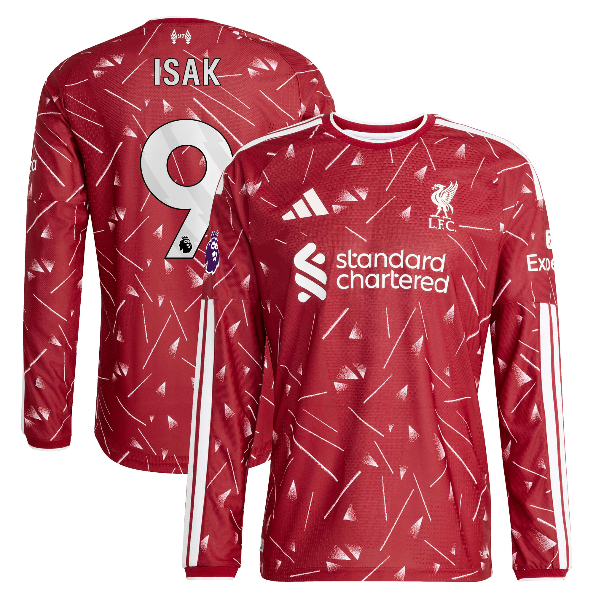 [SJH] Alexander Isak Liverpool 2026/27 Home On-Field Authentic Long Sleeve Jersey - Red