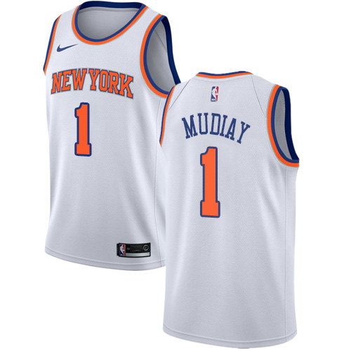 NYK White Nike Y. Knicks #1 NBA Jersey Basketball Jersey Game Day Wear