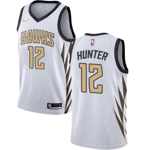 White ATL Atlanta Hawks #12 Nike Fan Edition Jersey Game Day Wear