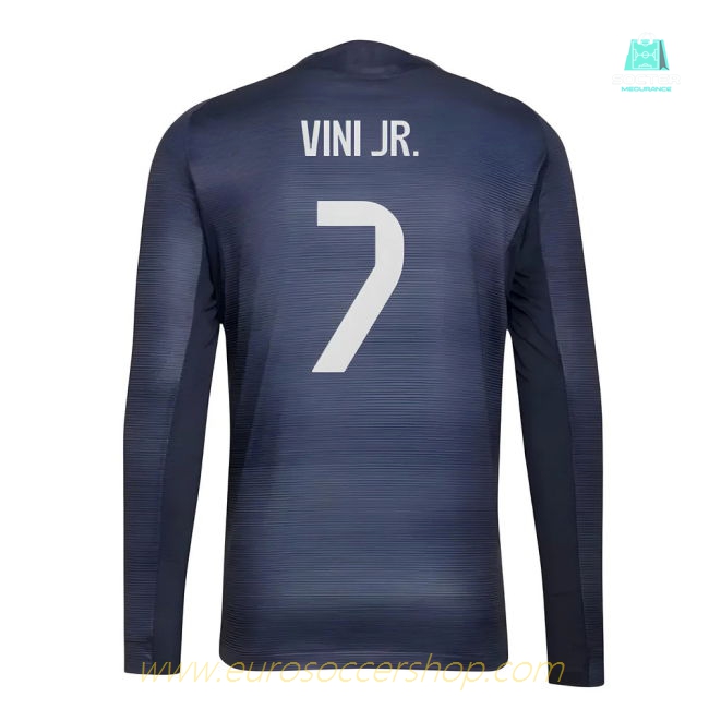 2025-2026 Real Madrid Authentic Long Sleeve Away Shirt (Vini Jr. 7)