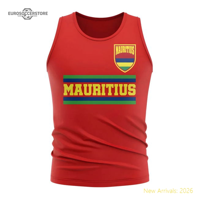 Luxury Mauritius Core Football Country Sleeveless Tee (red)
