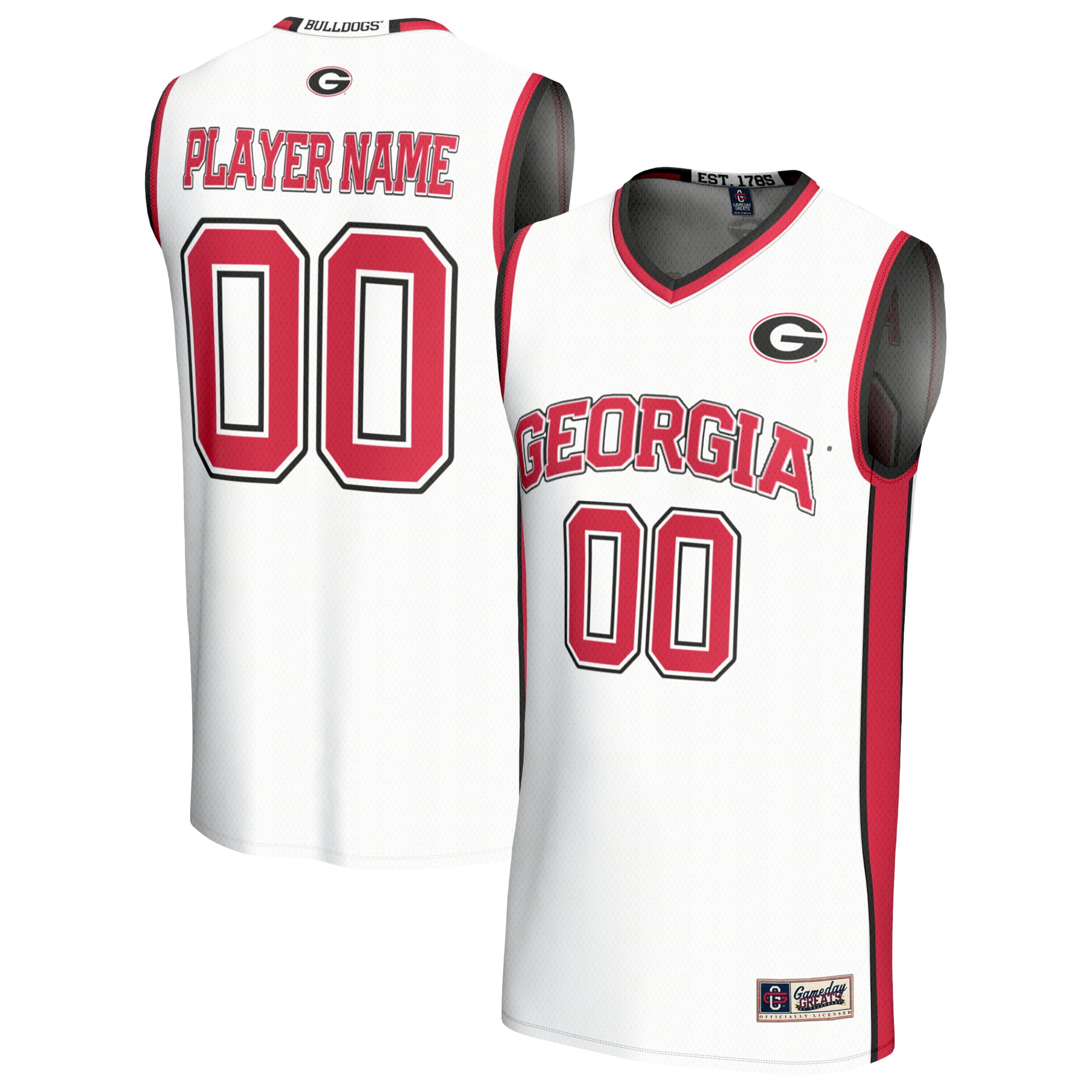 Georgia Bulldogs GameDay Greats Youth Lightweight Collegiate Men's Basketball NIL Pick-A-Player Fashion Jersey - White
