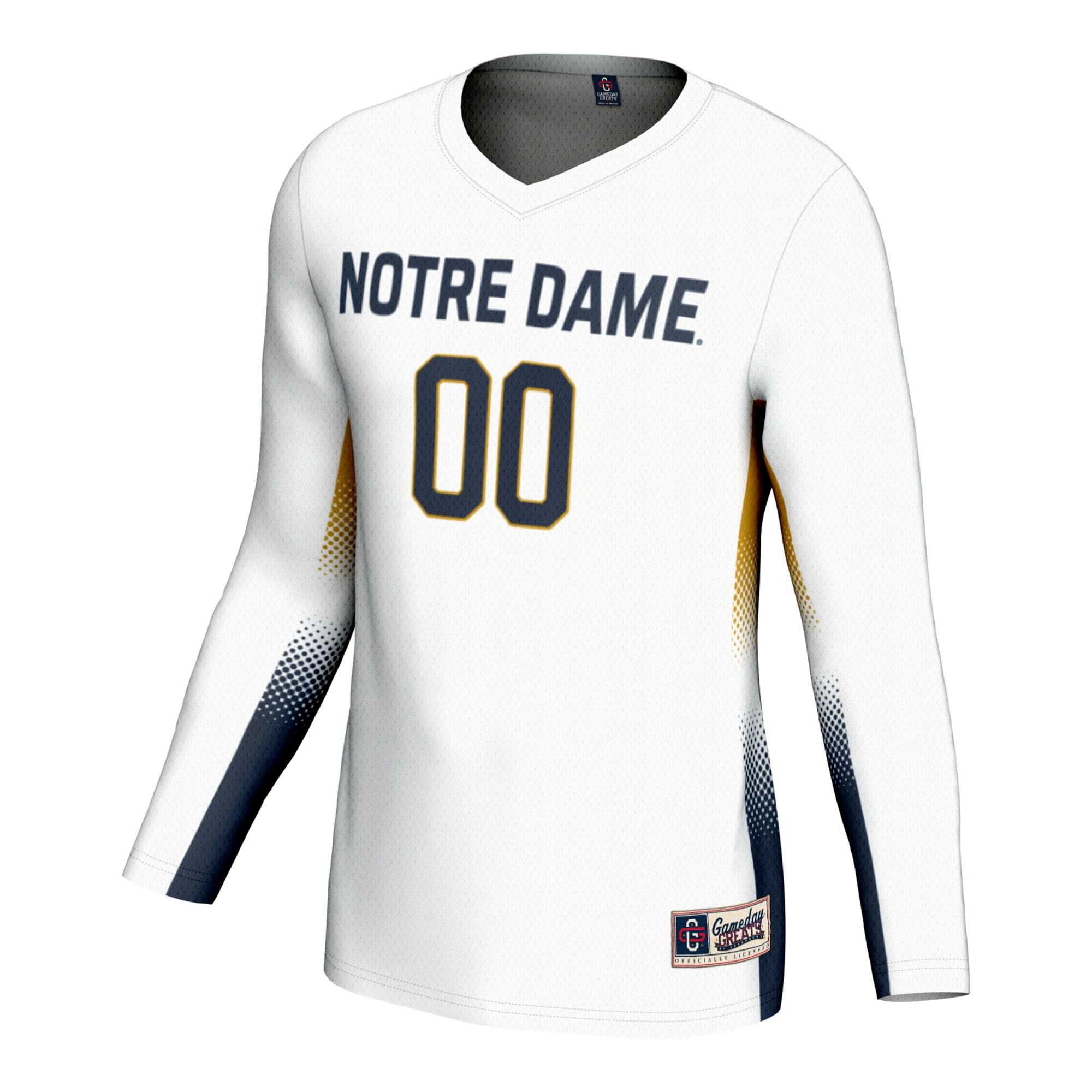 [NJP] Notre Dame Fighting Irish GameDay Greats Youth NIL Lightweight Volleyball Jersey - White