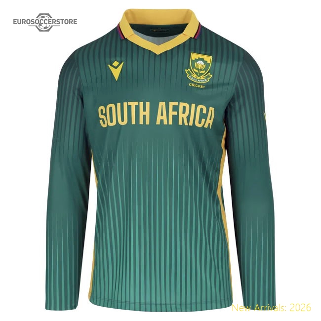 2025-2026 Csa Proteas Match Day Odi Long Sleeve Cricket Shirt