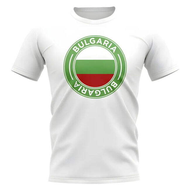 Bulgaria Football Badge T-Shirt (White)
