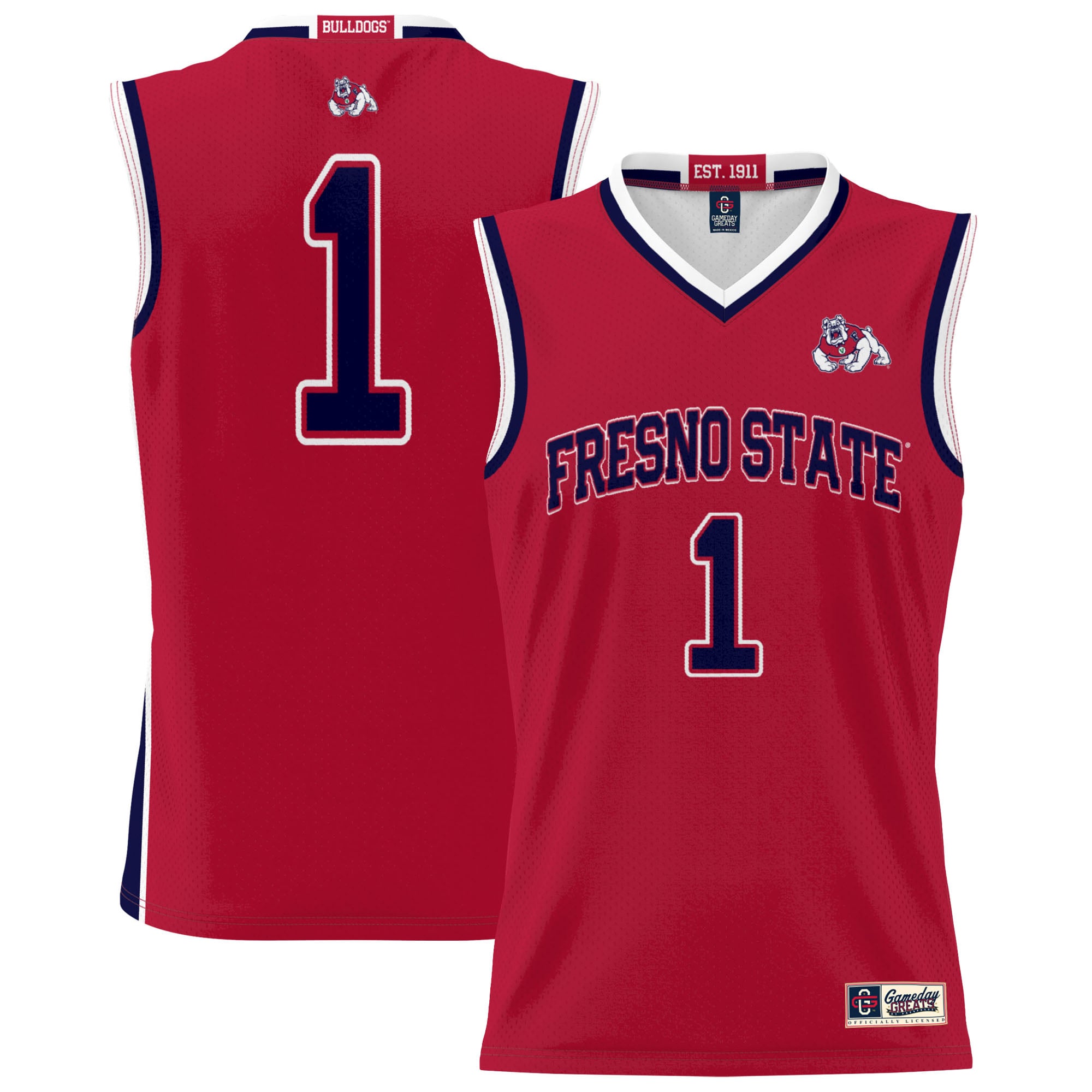 #1 Fresno State Bulldogs GameDay Greats Youth Lightweight Basketball Jersey - Red