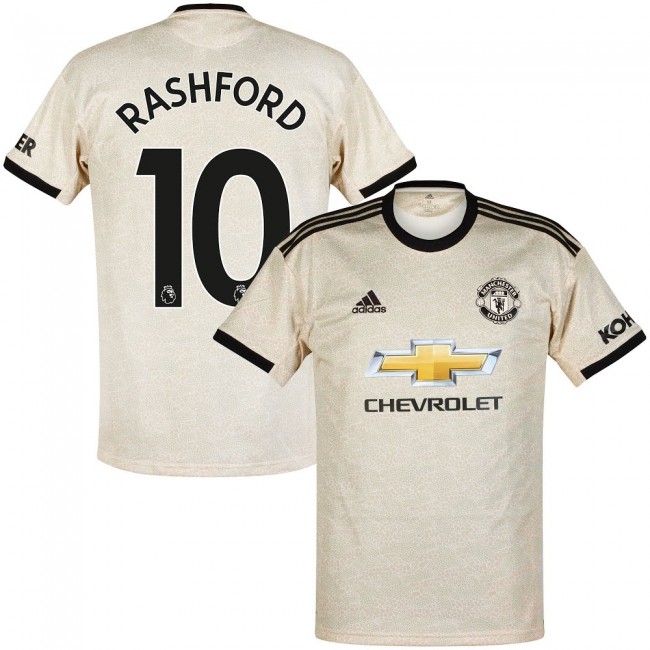 19-20 Man Utd Away Soccer Jersey Shirt Rashford 10 - Official Replica