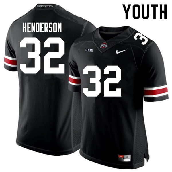 Nike Ohio State Buckeyes #32 TreVeyon Henderson Youth Stitch Jersey - Black