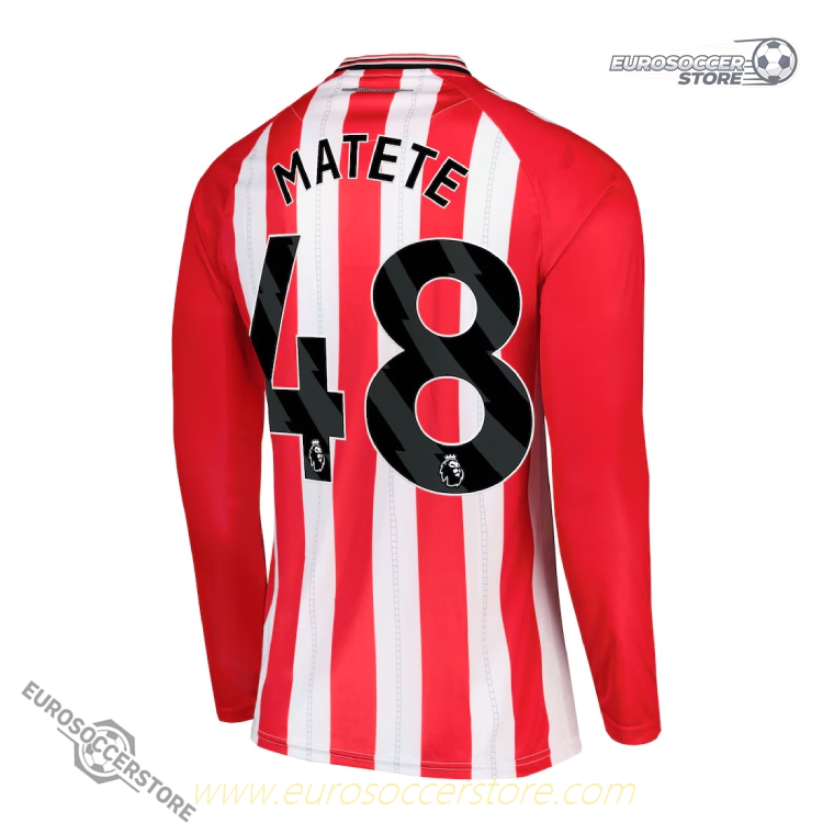 Sunderland 25-26 Home MATETE 48 Long-Sleeve Football Jersey