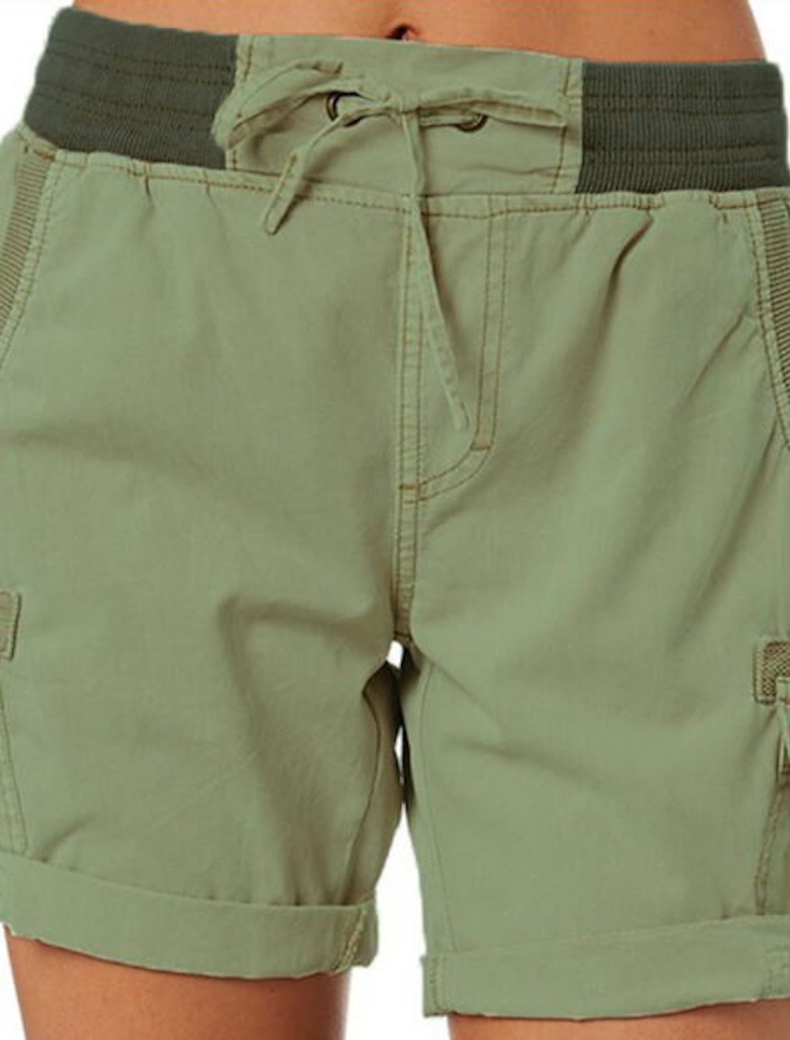 Women's Bermuda shorts Drawstring Elastic Waist Ripstop Quick Dry Multi Pockets Blue Light Blue Dark Khaki grey blue Summer Spring