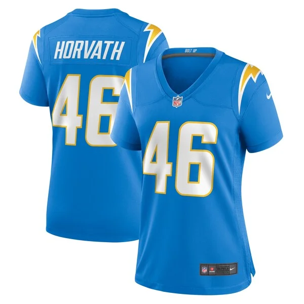 None Zander Horvath Game Jersey - Blue | NFL Player Jersey | NFL Footb