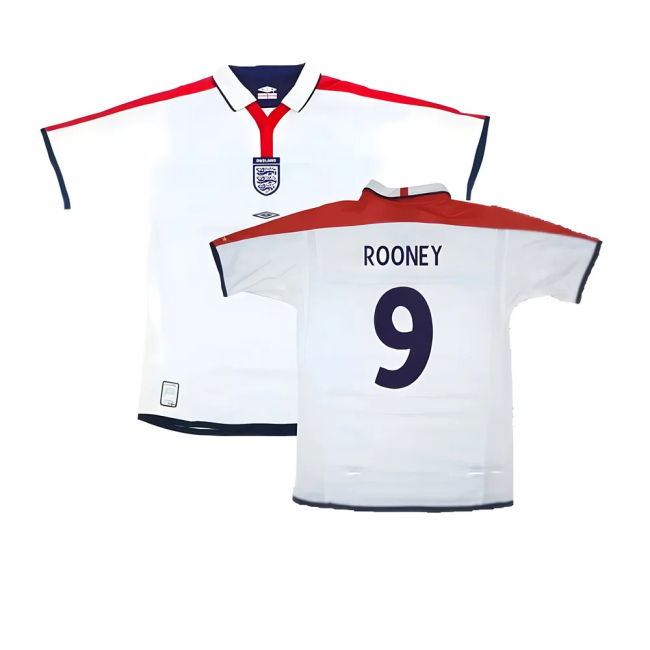 Rooney 9 Exclusive England Home Unique Shirt 2003-2004