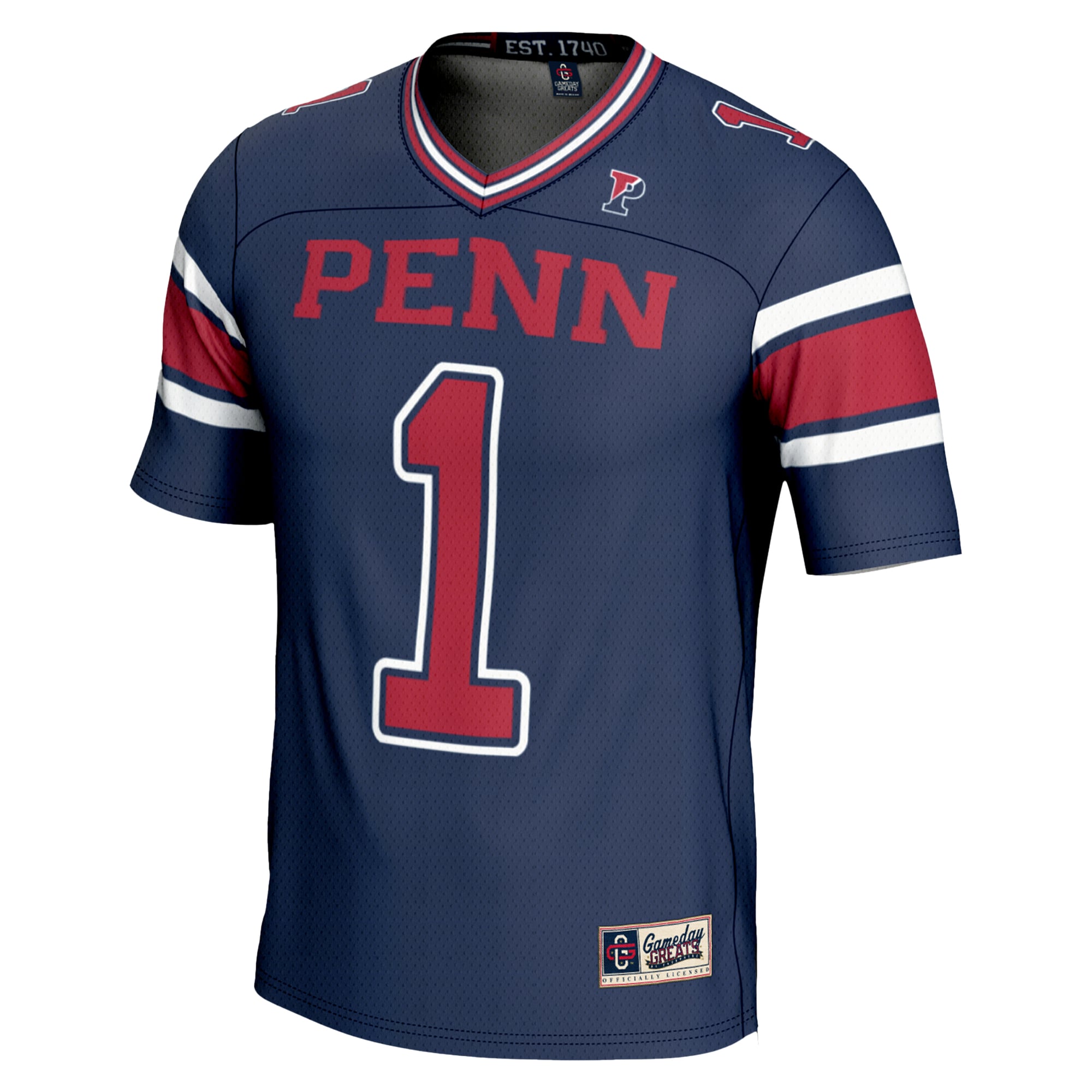 Youth #1 Navy Pennsylvania Quakers Endzone Football Jersey