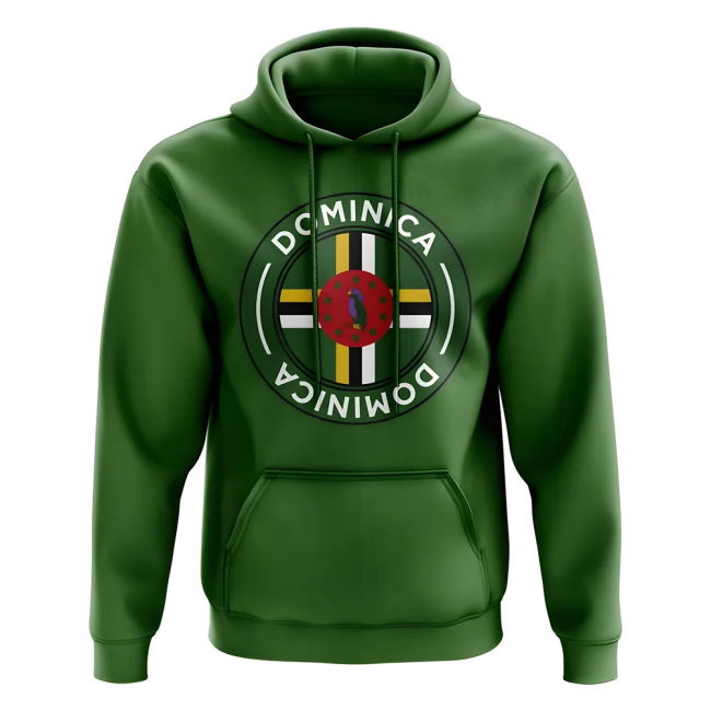 World-Class Dominica Football Badge Hoodie (Green) Limited-Edition