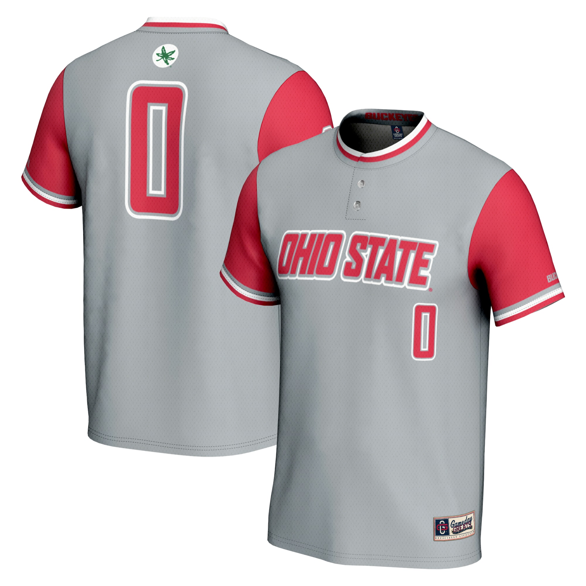 [NJP] Women's Ohio State Buckeyes GameDay Greats Lightweight Softball Jersey - Gray