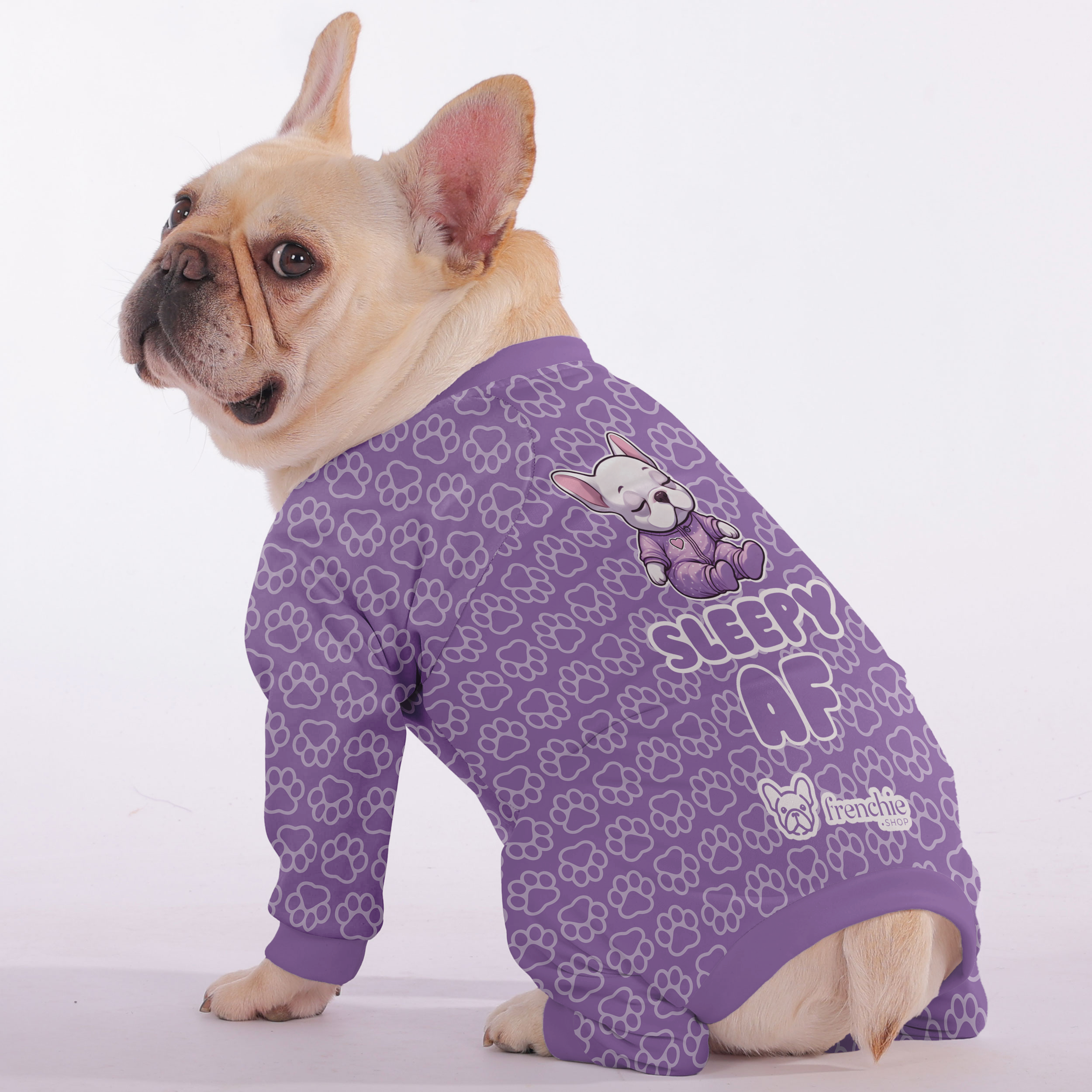 Lifestyle-Driven Sleepy Af - Frenchie Pajamas – Ultra-soft, Cozy, & A...