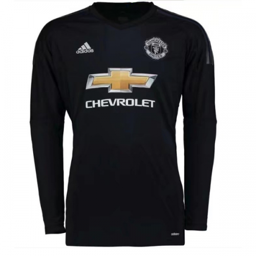Quick Dry Man Utd Manchester United Goalkeeper 201718 Black LS Soccer